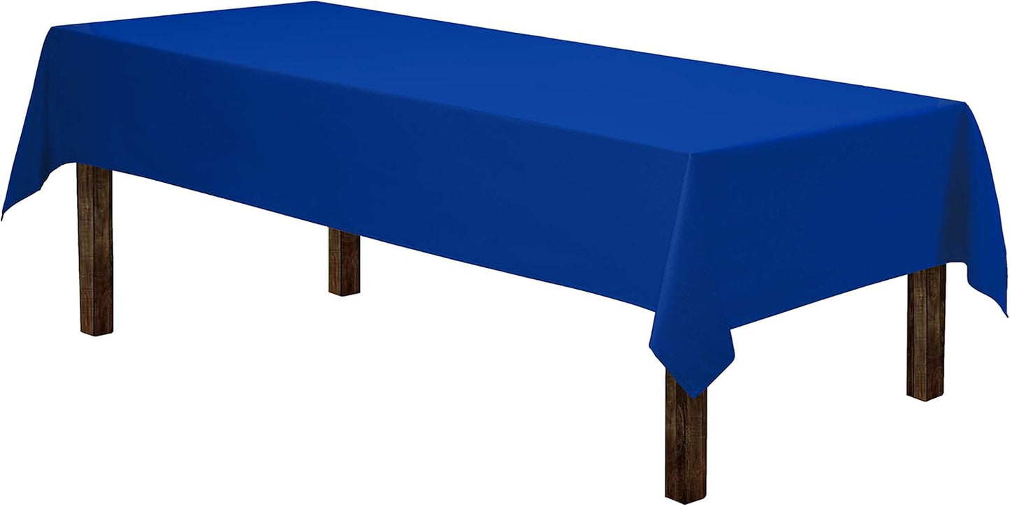 Gee Di Moda Rectangle Tablecloth - 60 x 102 Inch Royal Blue Table Cloth for 6 Foot Rectangle Table - Heavy Duty Washable Fabric - for 6 Ft Buffet Table, Holiday Party, Dinner, Wedding & Baby Shower