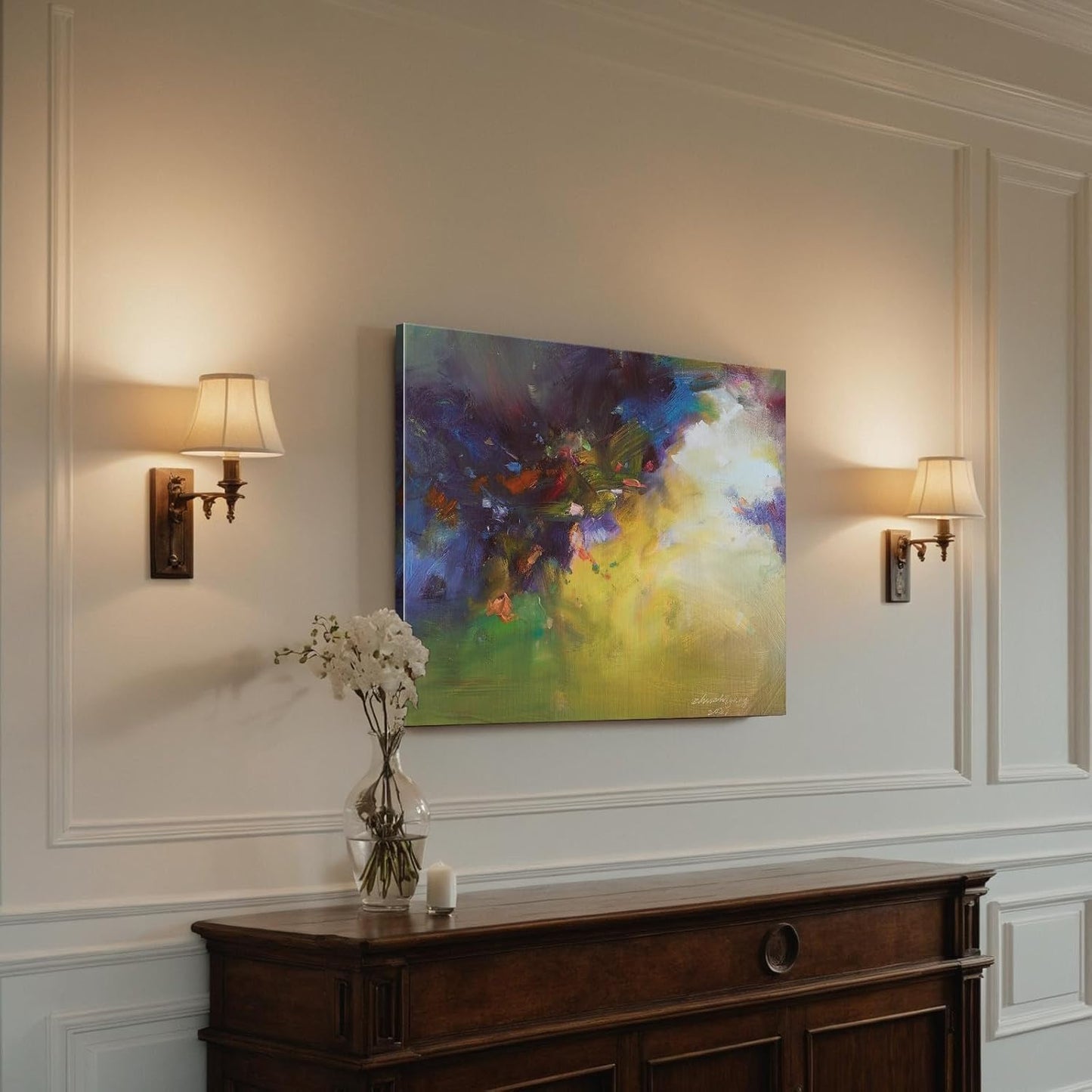 Gloliv Canvas Wall Art for Living Room – Abstract Wall Decor Painting, Artist-Authorized Reproduction Print – Modern Canvas Prints for Office, Bedroom, Bathroom & Kitchen Home Decor 32"x24"