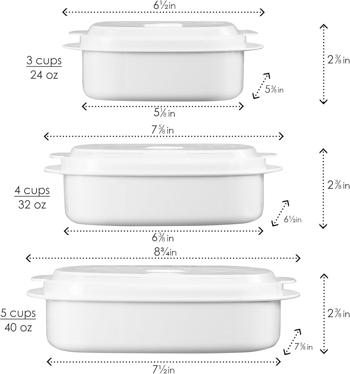 Reston Lloyd Nesting Microwave Containers, Set of 3, Adjustable Steam Vents, Airtight, Meal Prep, Durable BPA-Free Plastic- Freezer & Dishwasher Safe, Cookware & Food Storage, Anyday Cookware, Red