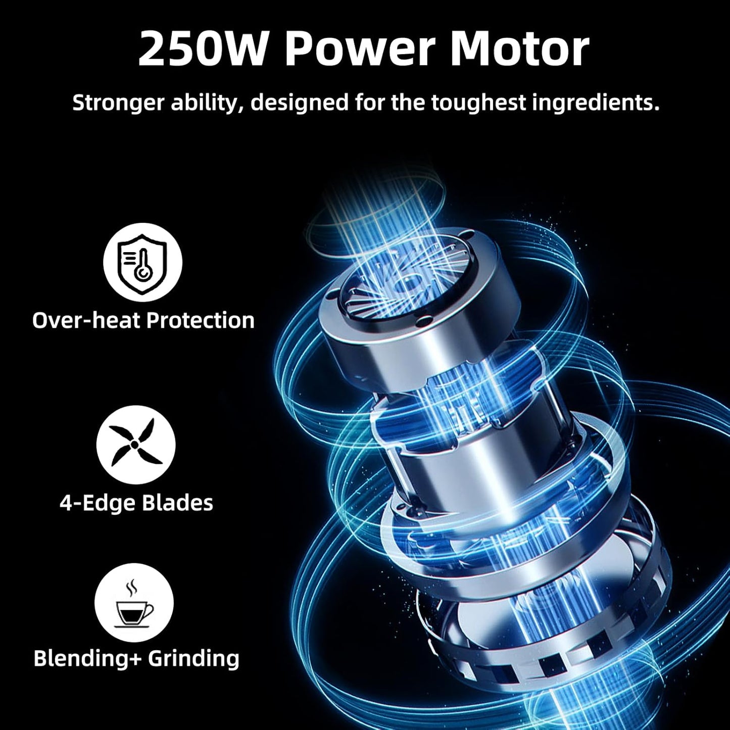 Panana Personal Drink Mixer Blender, Portable Blender for-Smoothies 18 Oz, Shakes, Food Prep, and Frozen Blending, Includes Blending Blade, Drink Lids and Extra 2 Cups