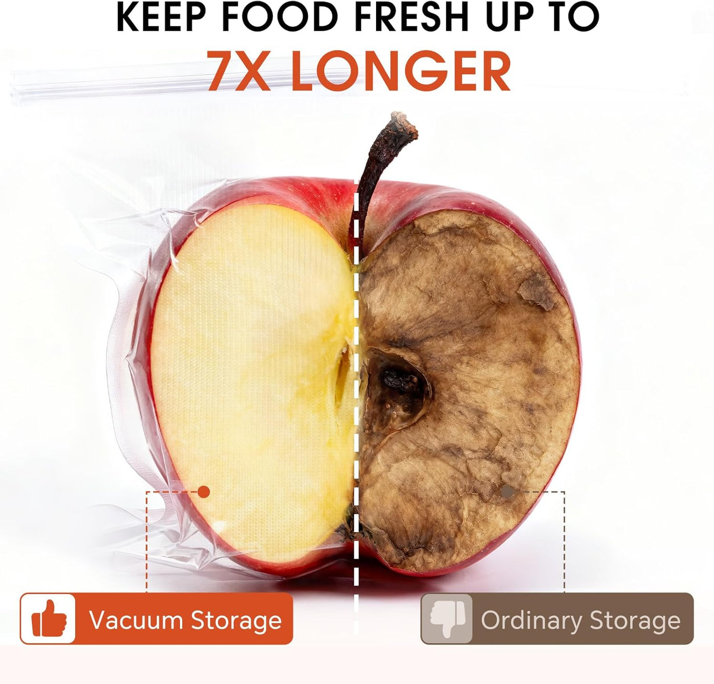 Reusable Vacuum Sealer Bags 12 Pack (11.8"x13.4") with 2 Clips, BPA-Free Vacuum Zipper Bags for Food Storage, Freezer & Sous Vide Cooking, Compatible with Food Saver Vacuum Sealers