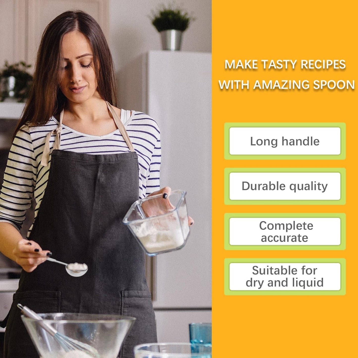 2PCS 1/4 Tsp(1.25ml) Single Measuring Spoon with, Stainless Steel Individual Measure Scoop Only