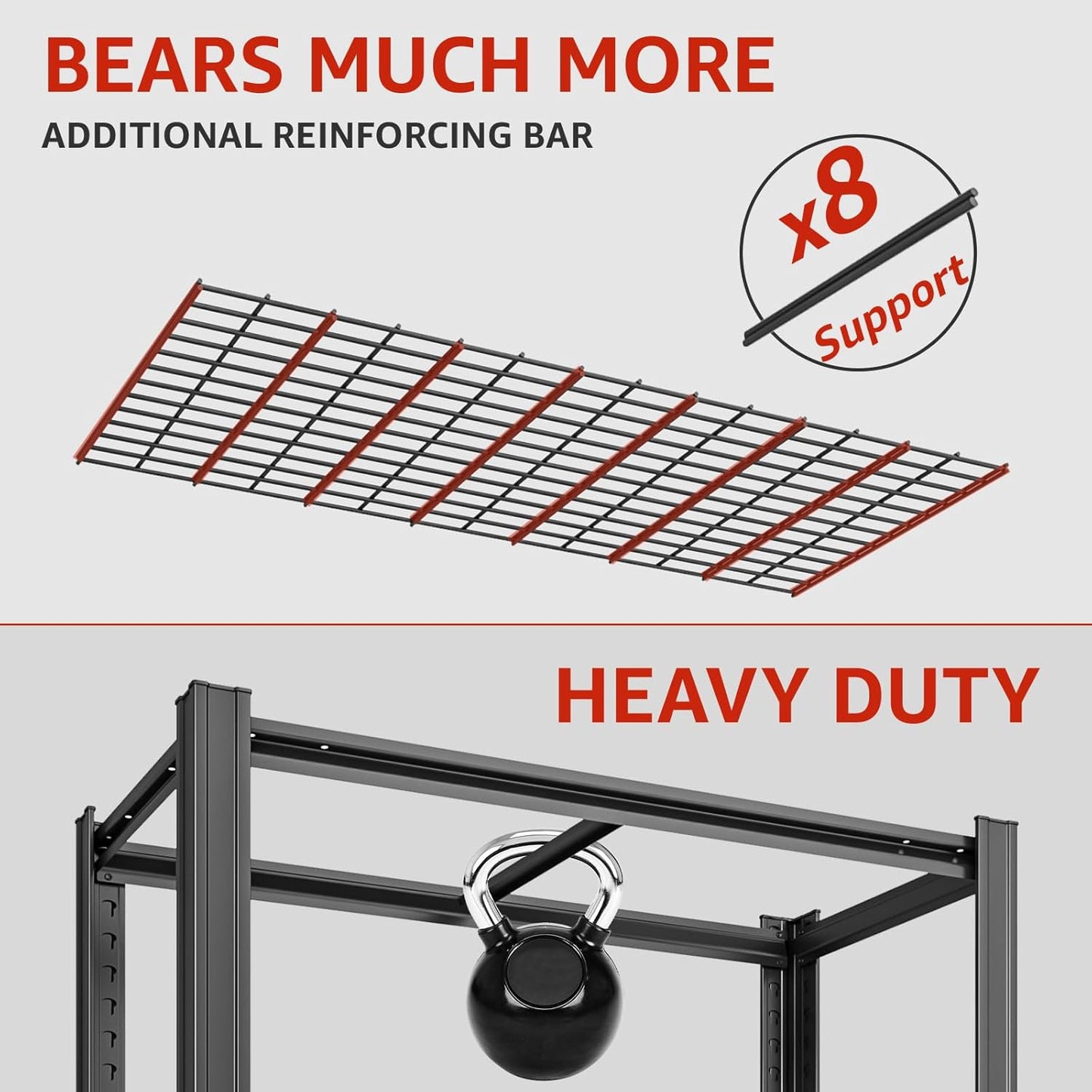 55.12" W 6-Shelf Father&I Industrial Adjustable Heavy-Dudy Tall Metal Steel Garage Storage Shelves Shelving Units/Wire Rack System (Commercial) for Basement/Sho, 84" H*55.12" W*24" D*, Black