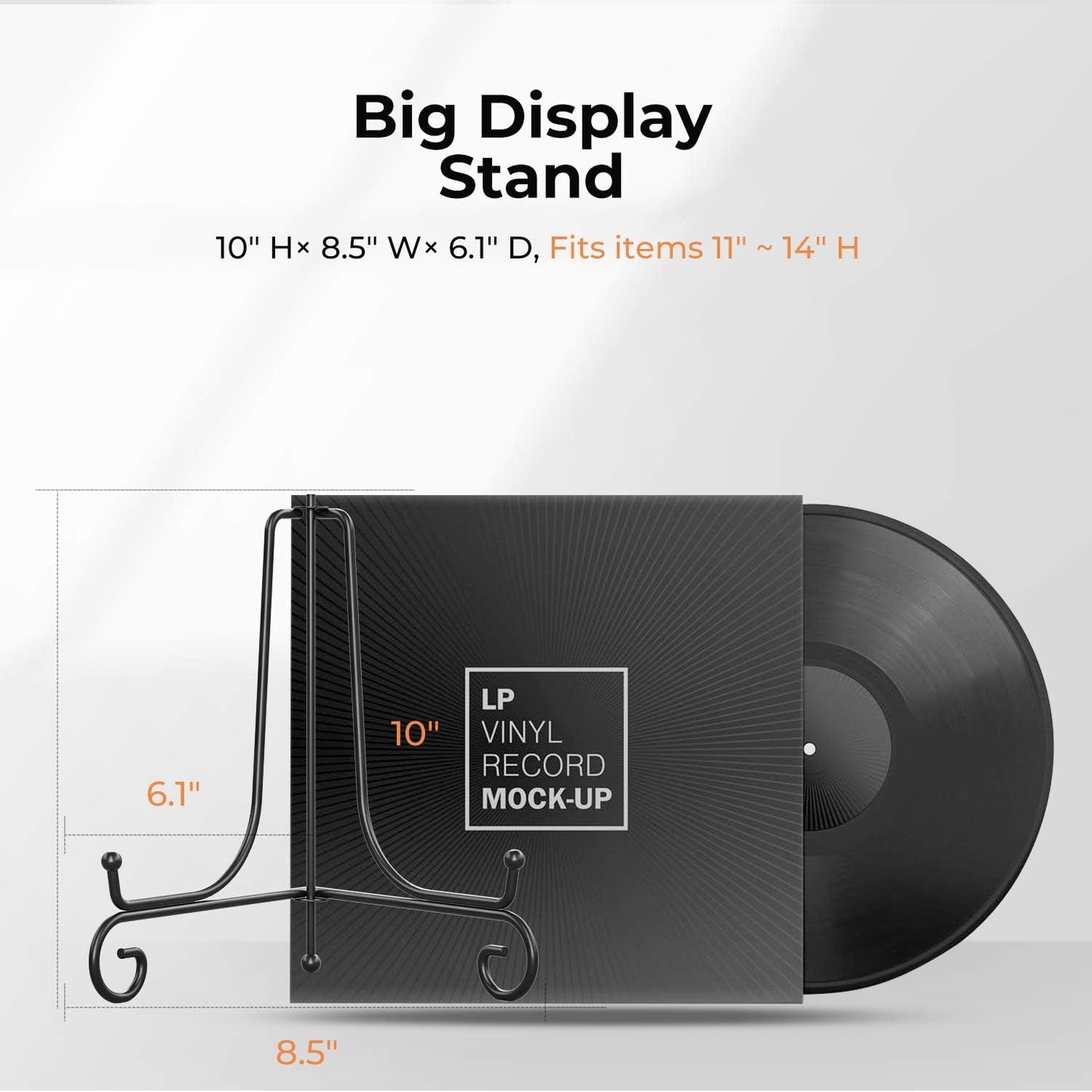 TR-LIFE 4 Pack Plate Stands for Display - 10 Inch Plate Holder Display Stand + Metal Easel Stand for Picture Frame, Decorative Plates, Book, Photo, Collectibles (4 Pack)