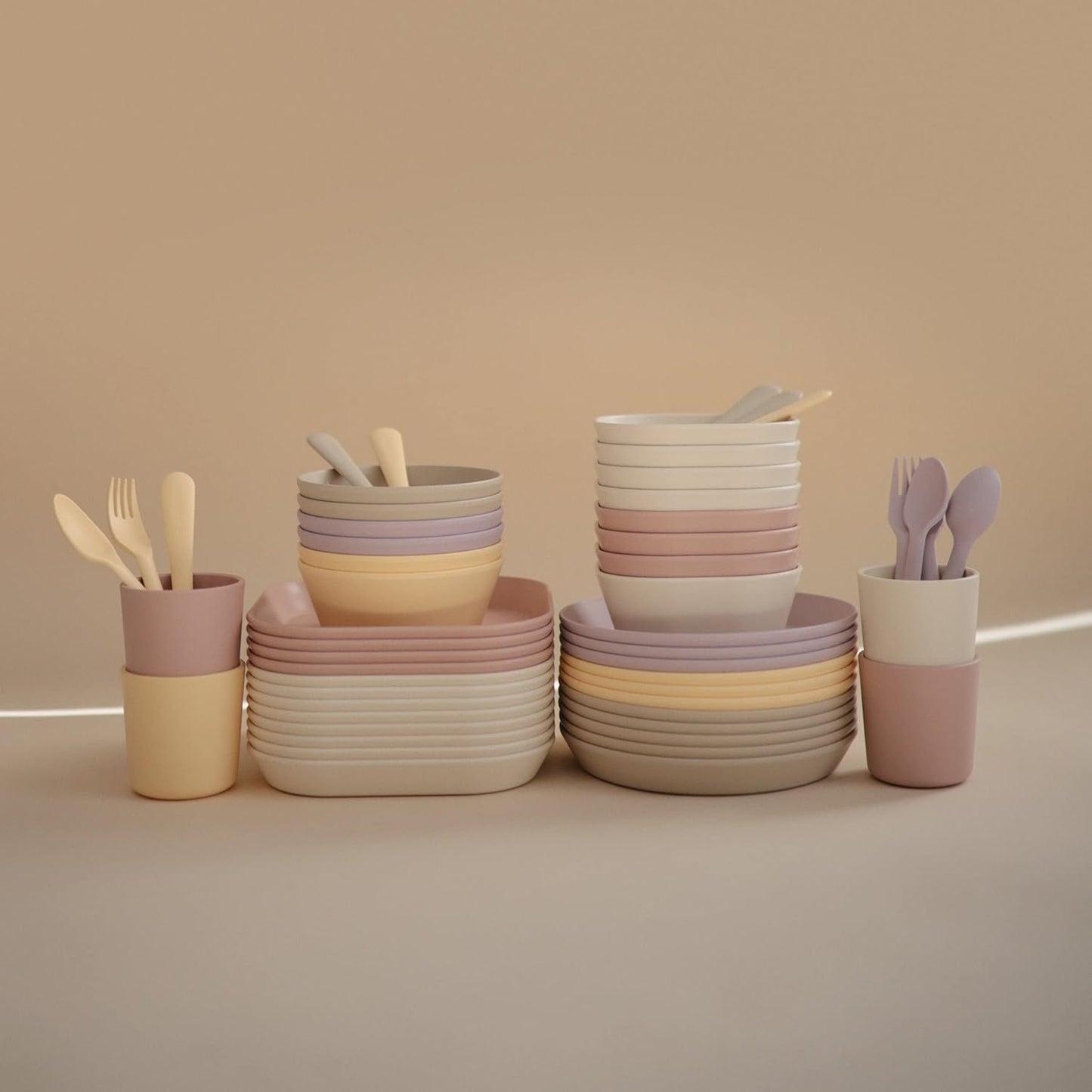 mushie Dinnerware Cups For Kids | Made in Denmark, Set of 2 (Vanilla)