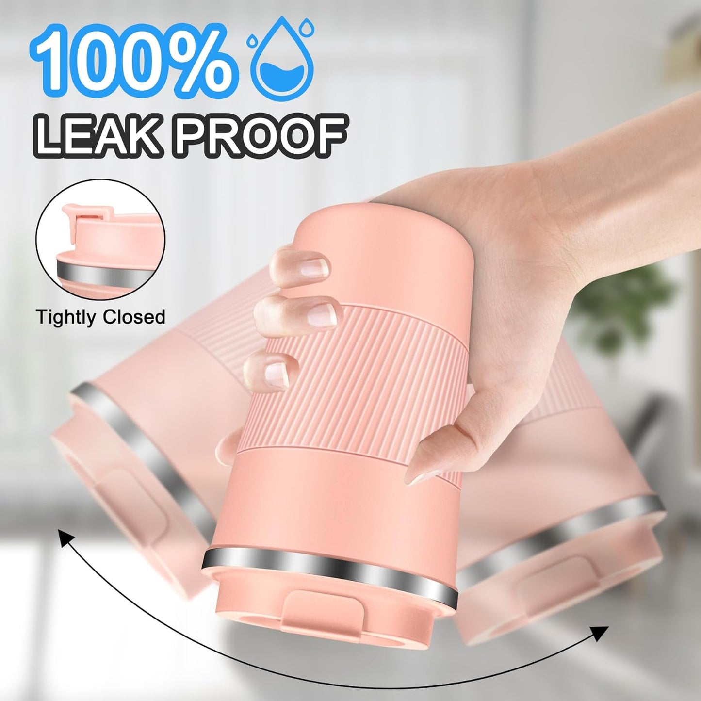 Coffee Travel Mug 12oz Insulated Coffee Mug with Lid Portable Spill-Proof Coffee Travel Mug No Handle Reusable Stainless Steel Mug Keeps Cold and Hot Suitable for Car, Daily, Travel and Gifts