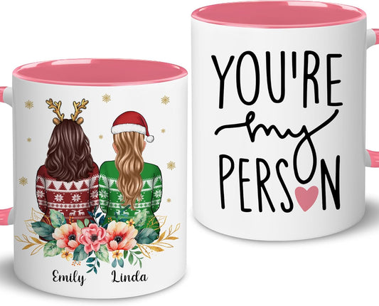 Personalized Bestie Cup - Christmas, Birthday Gifts For Best Friend, Bestie, Sister, BFF - Friendship Gift For Women - Long Distance Gift - Birthday, Christmas, Thanksgiving Gifts Her