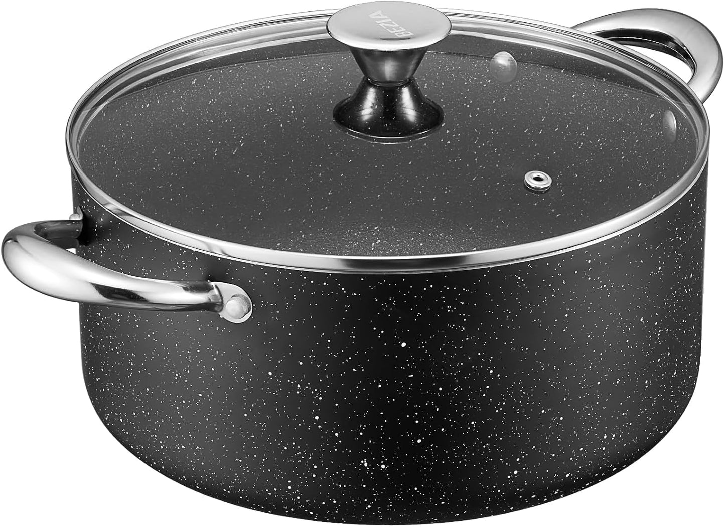 BEZIA Large 12 Quart Nonstick Stock Pot with Lid, Induction Cooking Pot Soup Pot, Non-toxic and Oven Safe, Perfect for Stews, Soups and All Stovetops, PFOA PFAS Free