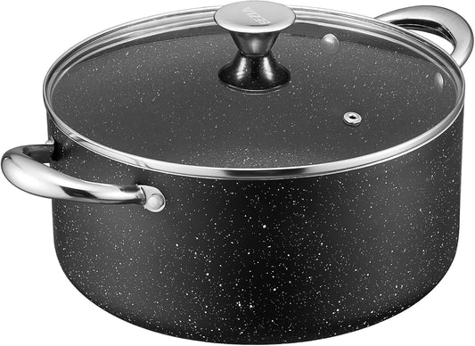 BEZIA Large 10 Quart Nonstick Stock Pot with Lid, Induction Cooking Pot Soup Pot, Non-toxic and Oven Safe, Perfect for Stews, Soups and All Stovetops, PFOA PFAS Free