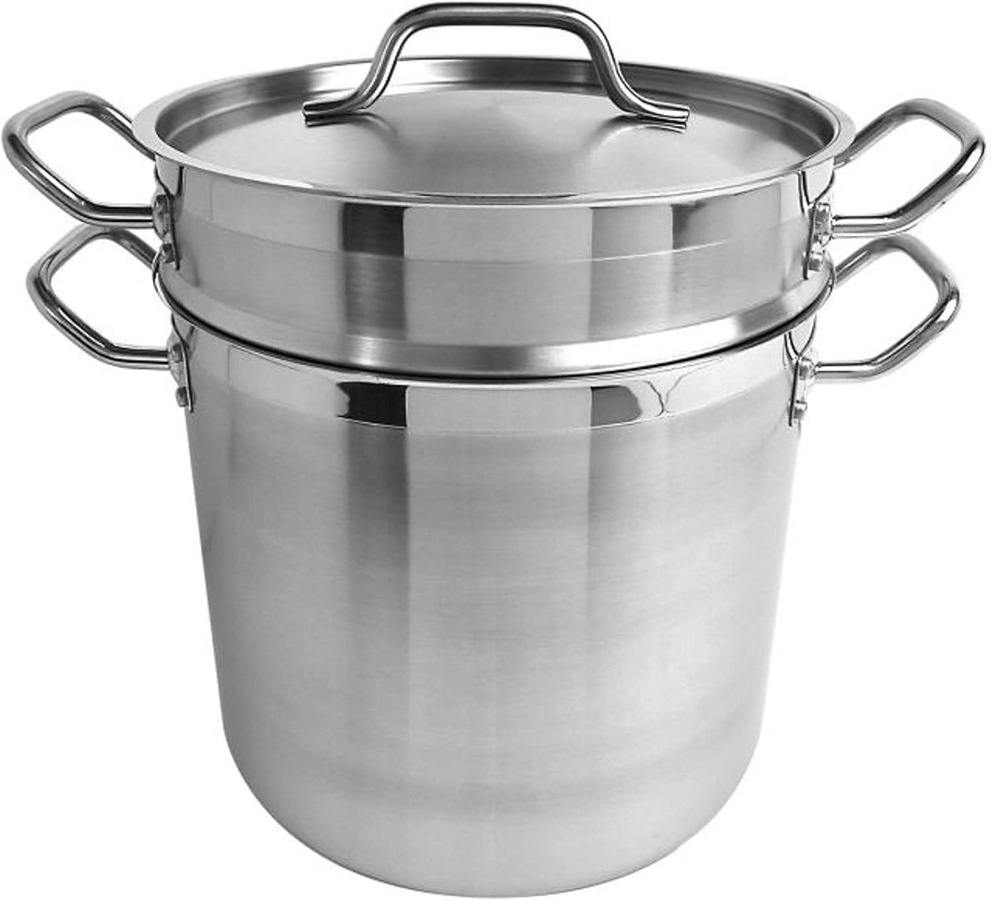 TrueCraftware-12 Quart Stainless Steel Double Boiler 3 Piece Set- Steam Melting Pot Cookware Stainless Steel Double Boiler Pot for Melting Chocolate Candy Butter Cheese Dishwasher & Oven Safe