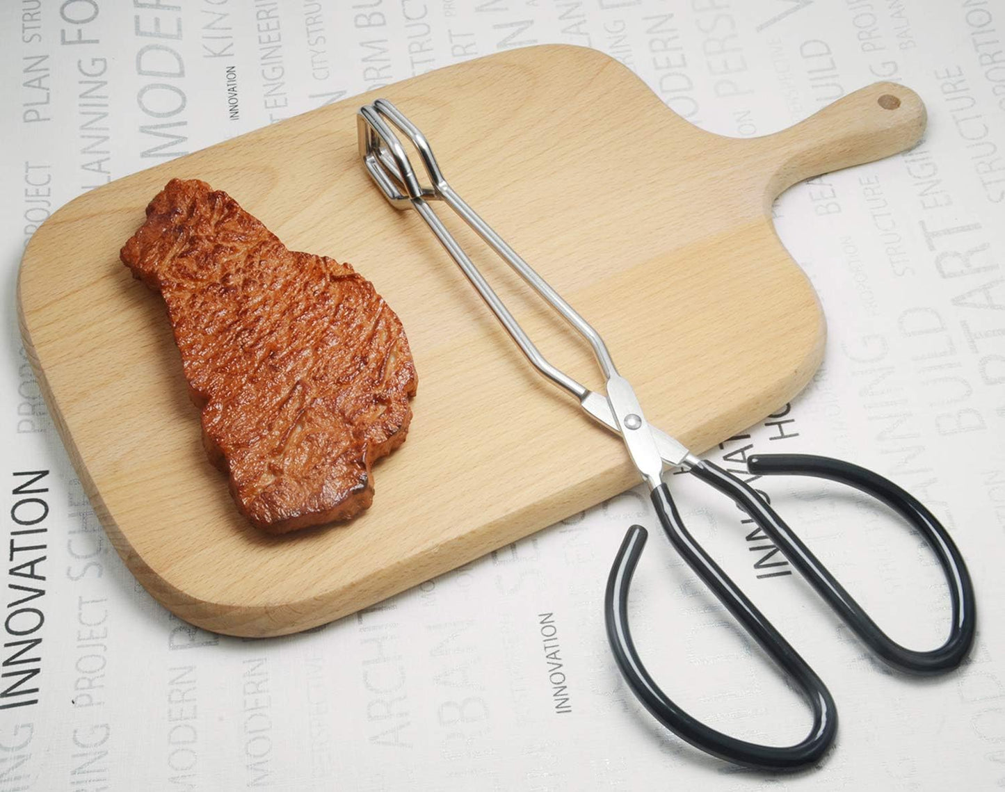 Scissor Style Tongs 10-Inch and 11-Inch Set Stainless Steel Wire Tongs, Set of 2