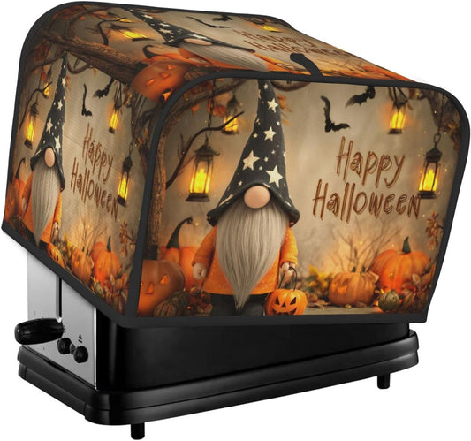 Toaster Cover 4 Slice Halloween Gnome Pumpkin Kitchen Small Appliance Covers with Pockets Dust and Fingerprint Protection