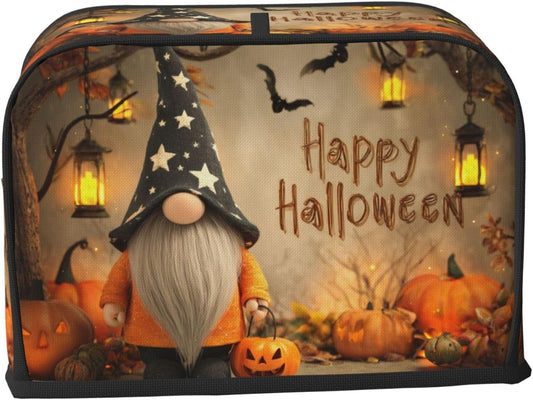 Toaster Cover 2 Slice Halloween Gnome Pumpkin Kitchen Small Appliance Covers with Pockets Dust and Fingerprint Protection