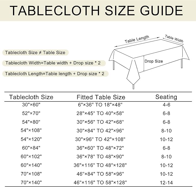 JIUZHEN Faux Linen Farmhouse Tablecloth Rectangular, Wrinkle Stain Resistant Table Cloth Rectangle Table Cover for Kitchen Dining, Holiday Party Dinner, Grey, 60 x 140 Inch