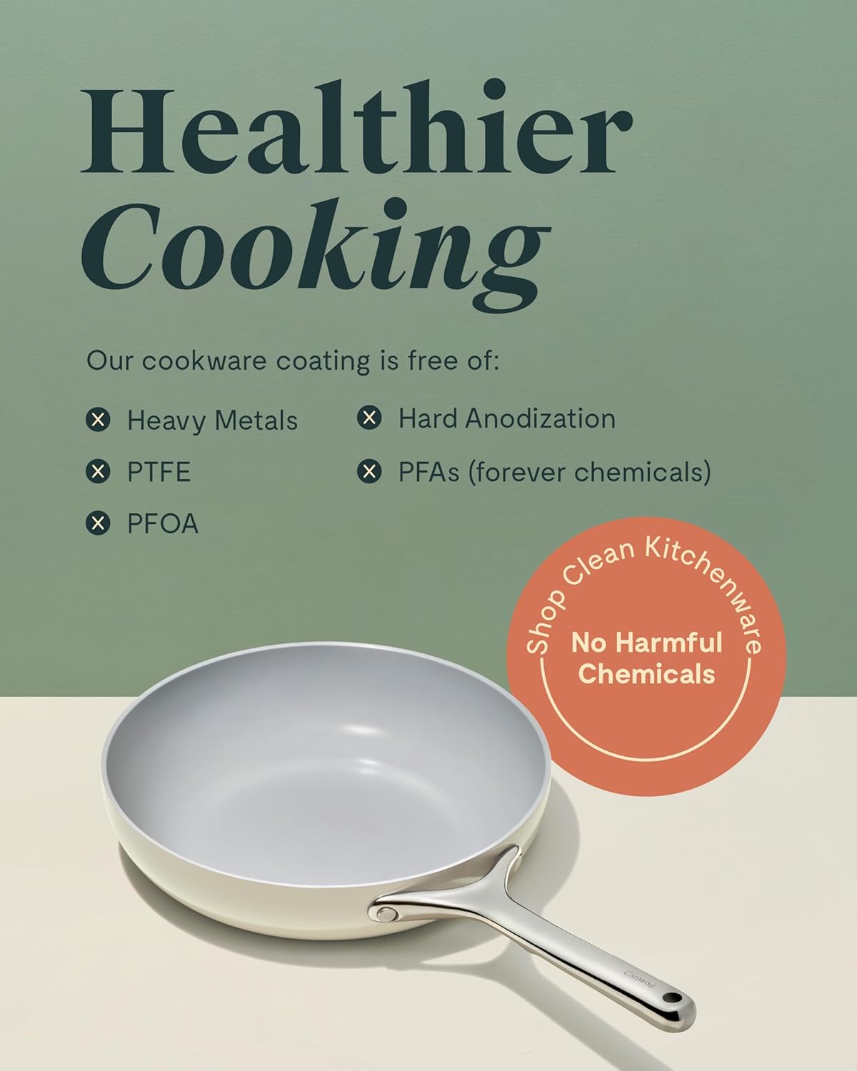 Caraway Nonstick Ceramic Mini Fry Pan (1.05 qt, 8") - Non Toxic, PTFE & PFOA Free - Oven Safe & Compatible with All Stovetops (Gas, Electric & Induction) - Perracotta