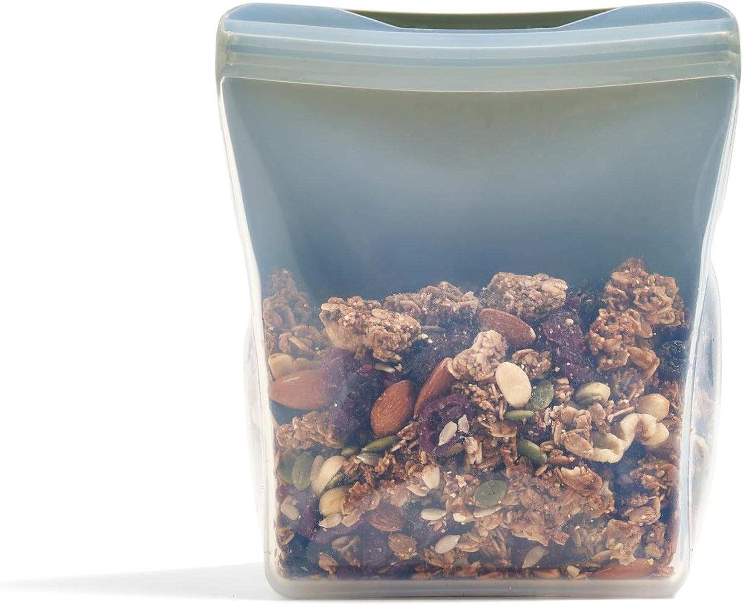 W&P Porter Silicone Reusable Storage Bag, Sandwich (36oz Stand-Up), Sage, Food Storage Container, Microwave and Dishwasher Safe, Easy Cleaning