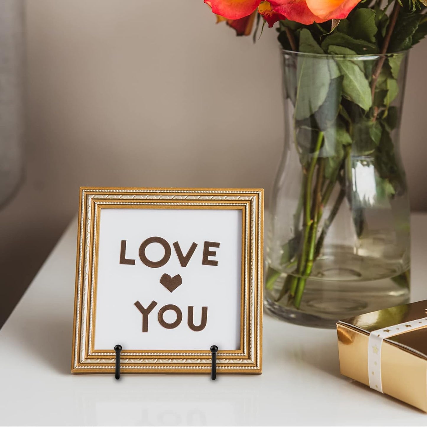 Hoteam 20 Pack Plate Stands for Display, 10 Pcs 4 Inch Metal Frame Plate Holder Display Stand and 10 Pcs 6 Inch Easel Rack for Pictures Photo Decorative Dish Collectibles Tabletop Art(Black)