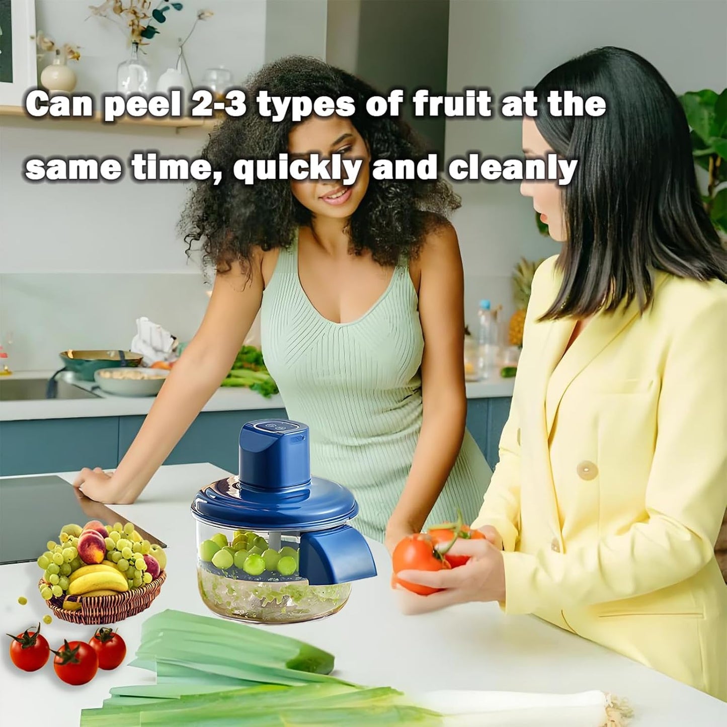 Automatic Vegetable Peeler, Electric Garlic Peeler, Rechargeable Smart Fruit Peeler Machine, for Small Fruits,Grapes, Garlic, Cherry