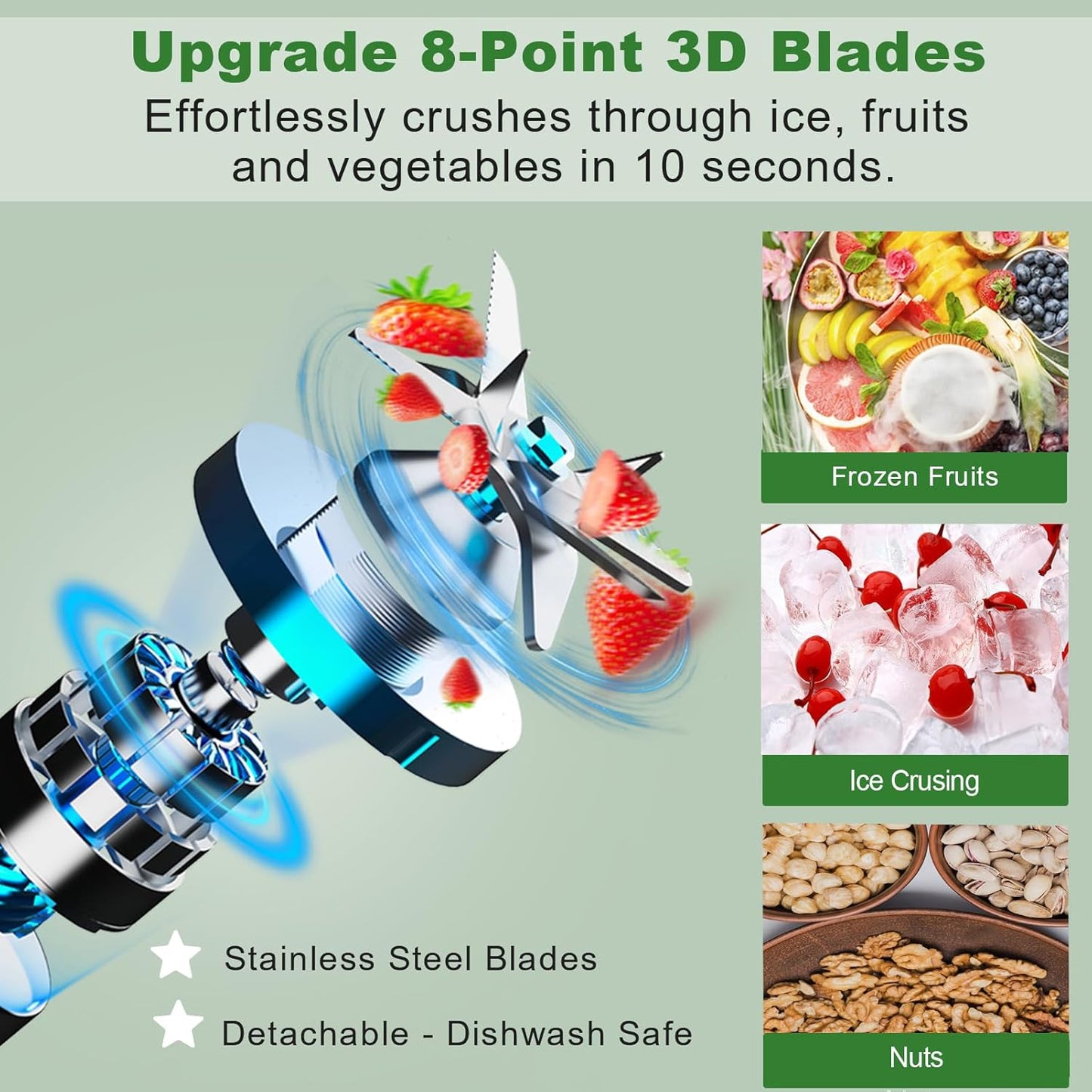 Kitchen in the box Blender 68 OZ - 1500 Watt Kitchen Smoothie Blenders Large Capacity, Professional Blender Making Frozen Drinks, Ice Crushing, Protein Shakes, BPA Free (Black)