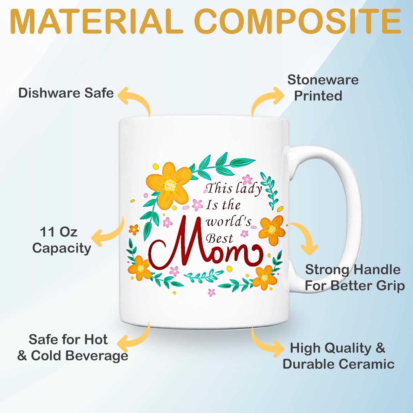 Gift for Mom This Lady is the World's Best Mom Mug