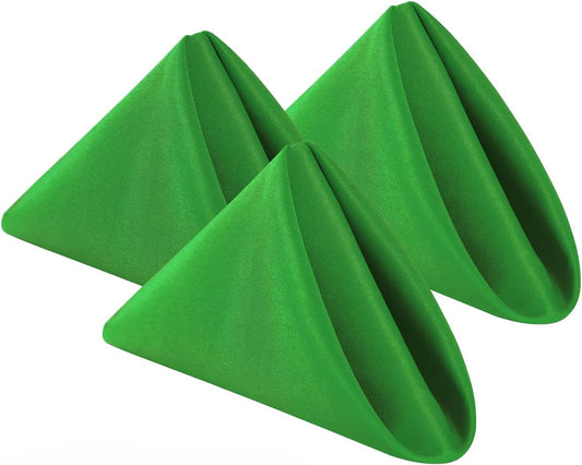 Bailarina Cloth Napkins Set of 80,17x17 inches Dinner Napkins Cloth Washable,Polyester Square Table Cloth Napkin Bulk with Hemmed Edges Ideal for Banquets, Parties and Weddings-Emerald Green