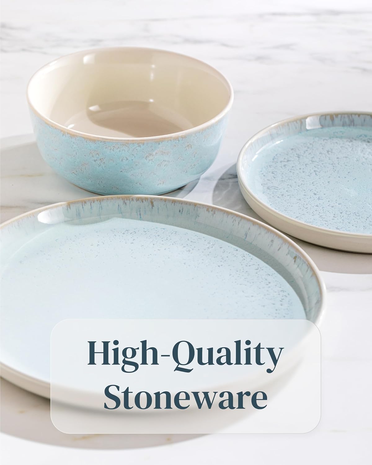 Stoneware Coffee Mugs Set of 2, Stylish Coffee Mug Set modern beige-blue, 14.5 Oz Coffee Cups Ceramic, Dishwasher and Microwave Safe Mug, Solid Ceramic Mug, Mediteran Coffee Cup Set, Large