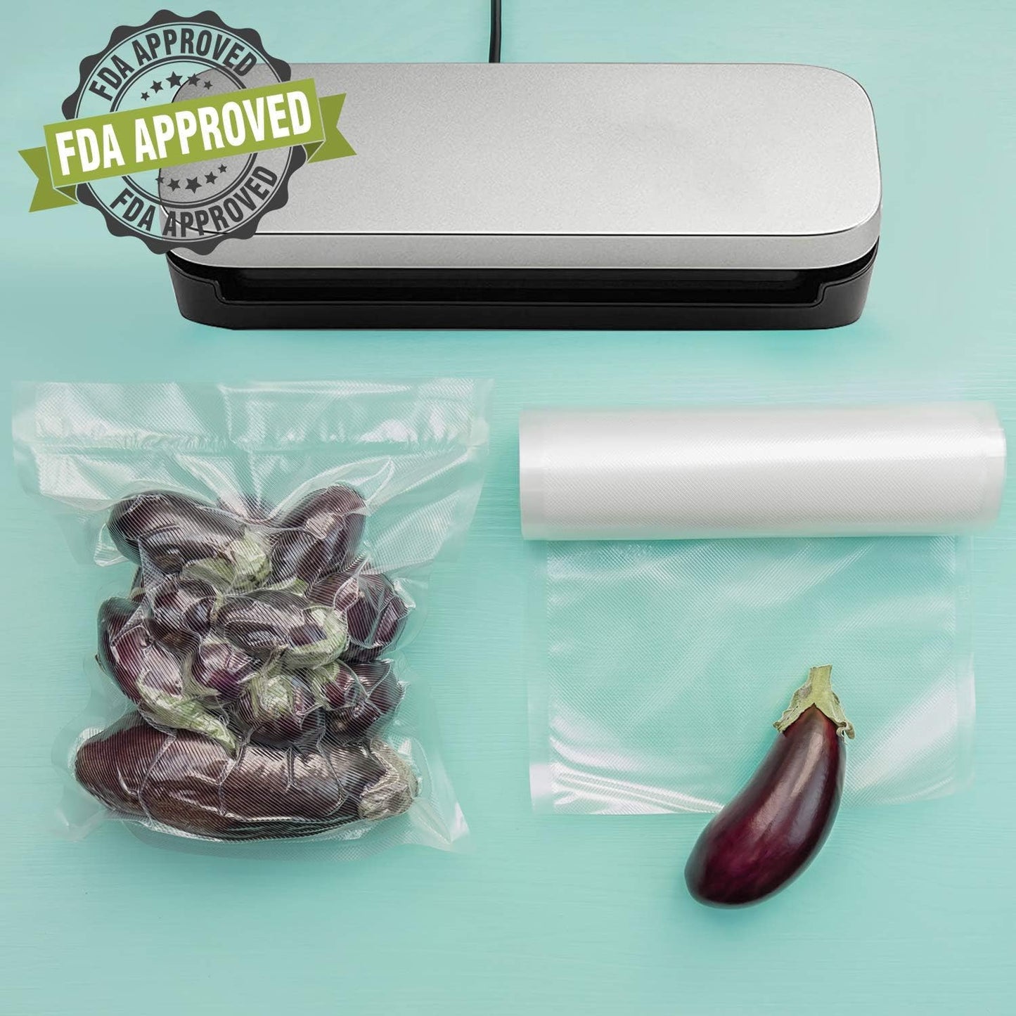 6 Pack 11"x20'(3Rolls) and 8"x20' (3Rolls)Thickened Vacuum Sealer Bags , Smell-Proof, Puncture Prevention, Heavy duty for POTANE, Food Saver, Great for Vacuum storage,Meal Prep or Sous Vide