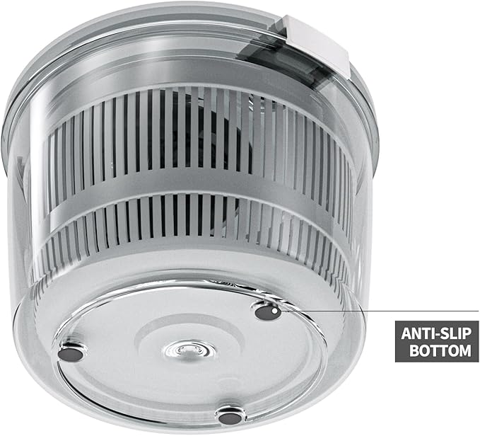 Cambom Salad Spinner Lettuce Spinner, Wash, Spin & Dry Salad Greens, Vegetable Washer Salad Dryer With Rotary Handle for Fruits & Vegetables, High Efficiency Vegetable Spinner Kitchen Gadget 3Qt White