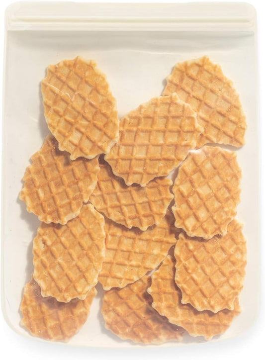 W&P Porter Silicone Reusable Storage Bag, Sandwich (46oz Flat), Cream, Food Storage Container, Microwave and Dishwasher Safe, Easy Cleaning