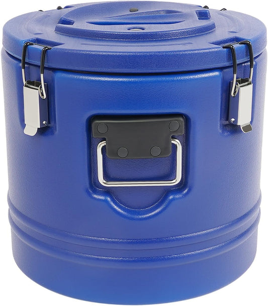 DYNAMI Large Insulated Food Container, 5.3 Gallon Portable Commercial Food Warmer Insulated Soup Container Cold Hot Box for Catering,Stainless Steel Inner Liner, Sealed and Leak-proof (Blue, 5.3 Gal)