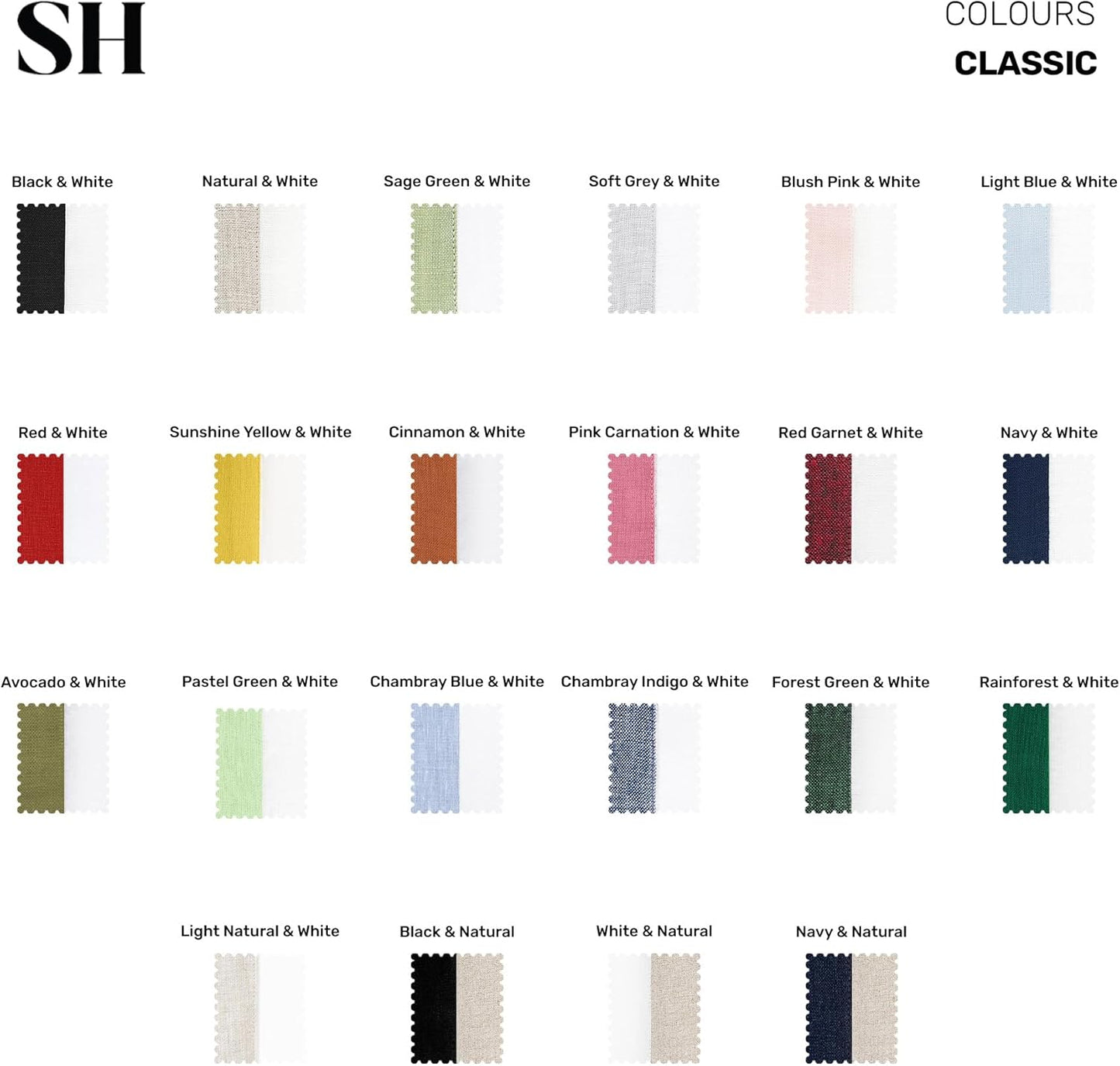 Solino Home Linen Table Runner 36 Inches - 100% Pure Linen Chambray Blue and White Small Table Runner 14 x 36 Inch Ideal for Dresser and Coffee Tables - Classic