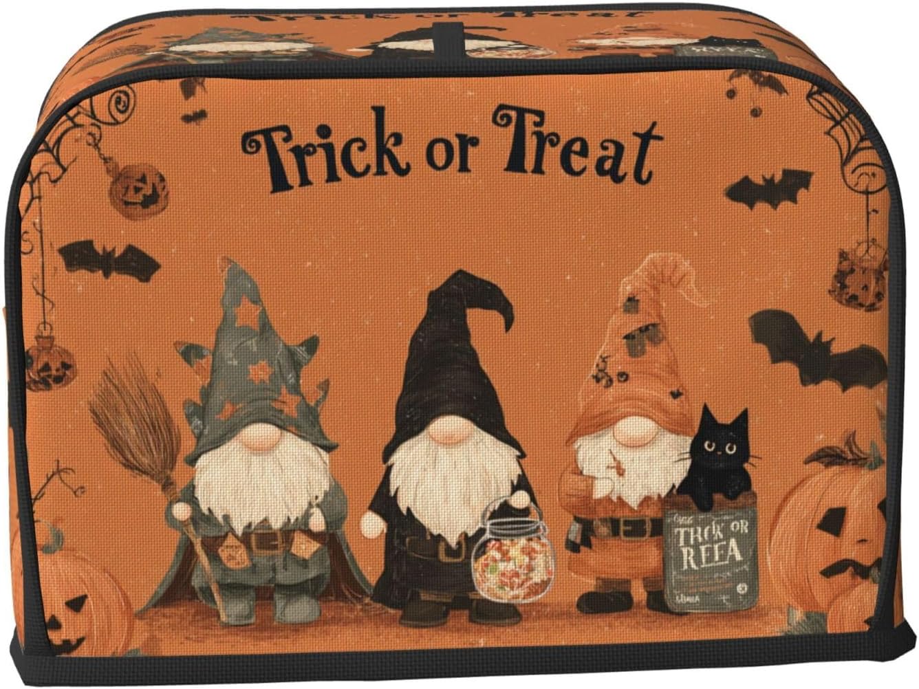 Toaster Cover 2 Slice Gnomes Halloween Pumpkin Kitchen Small Appliance Covers with Pockets Dust and Fingerprint Protection