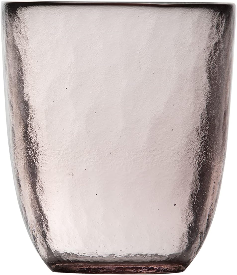 Fortessa Los Cabos Glass Drinkware Collection, 10 Ounce Tumbler (Set of 4), Pink