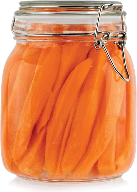 Galashield Glass Jars with Lids Food Storage Jars with Airtight Lids Leak Proof Glass Canisters Kitchen Jars [32 oz]