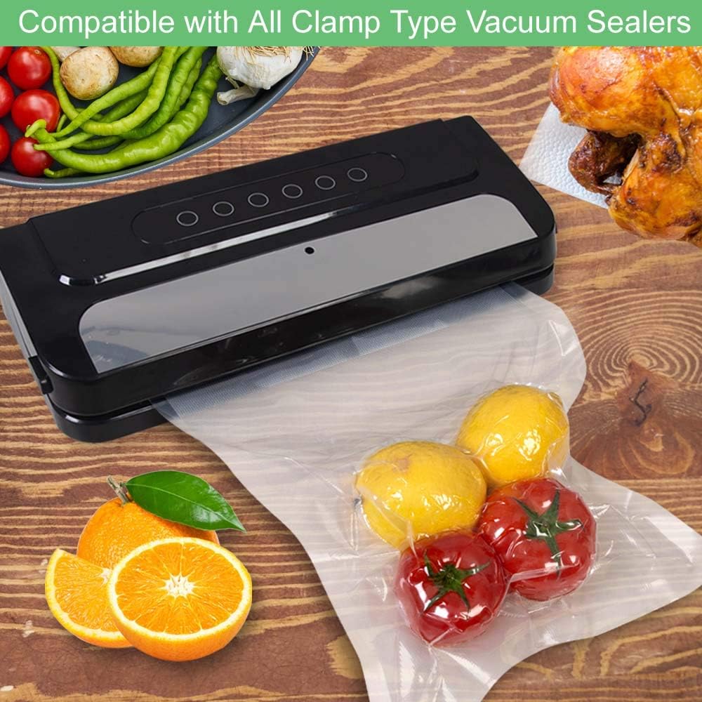 200 Pint Size 6x10Inch Vacuum Sealer Freezer Bags with Commercial Grade,BPA Free,Heavy Duty,Great for Food Vac Storage or Sous Vide Cooking
