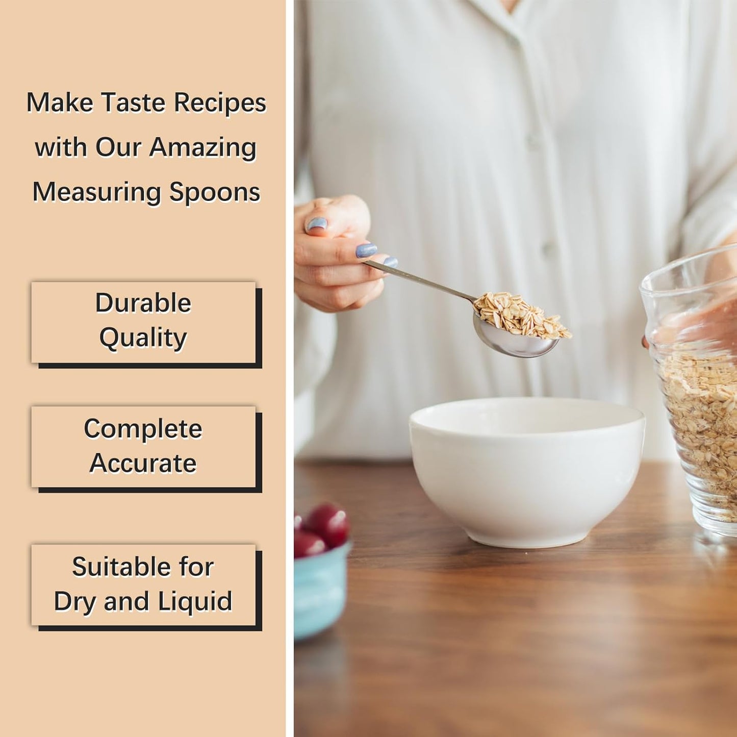 1PCS 1/2TSP Single Measuring Spoon, 2.5ML Stainless Steel Individual Measure Scoop Only