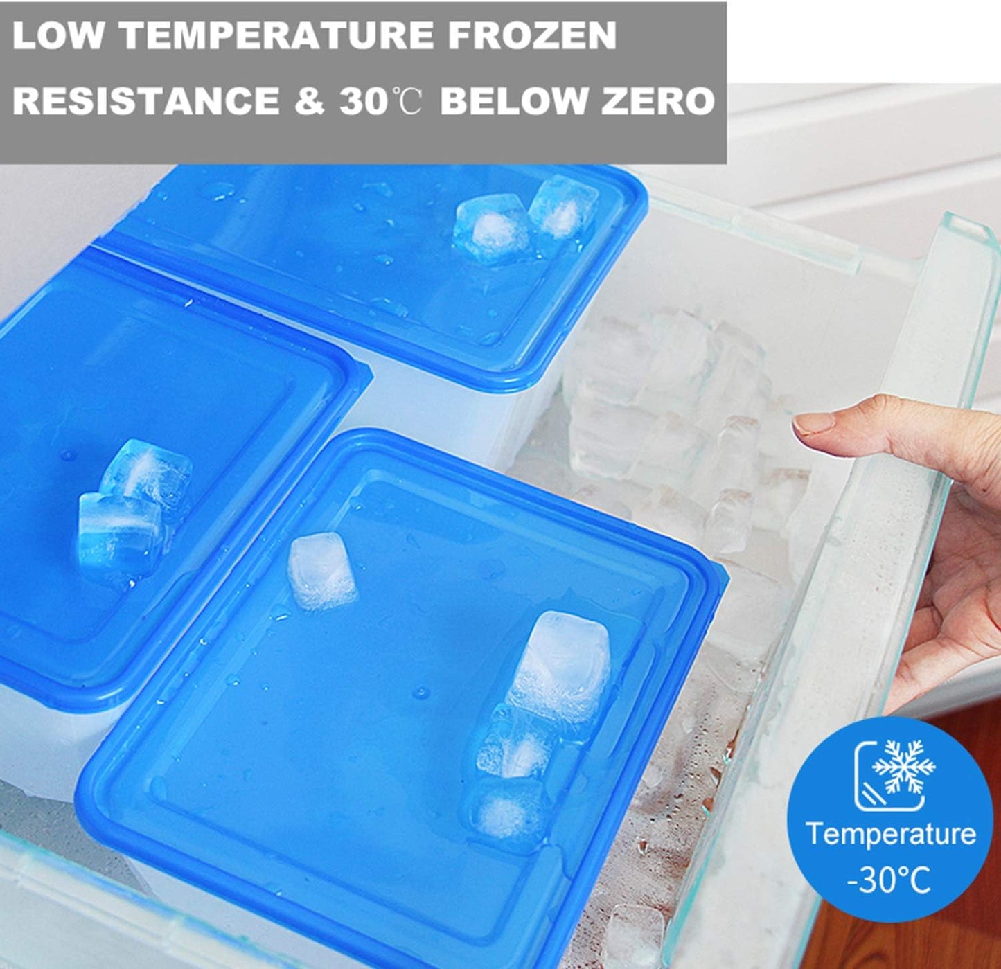 VeleGO Food Storage Containers with Lids(45.6 Ounce,10 Pack) - Plastic Containers with Lids Storage, Rectangular Meal Prep Plastic Containers Freezer Containers,Kitchen Food Deli Containers