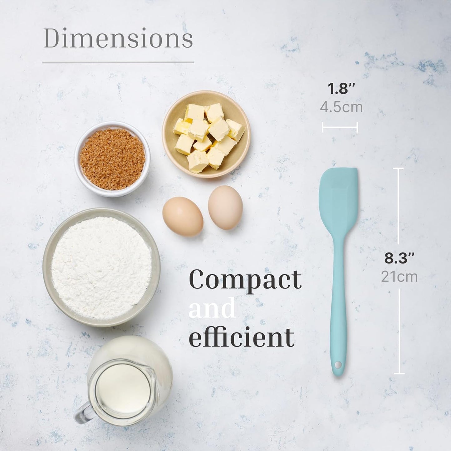 3 Pcs Colorful Silicone Spatula Set, Heat Resistant Rubber Kitchen and Baking Utensils for Non-Stick Cookware with Flexible Edges and Soft Touch Handles