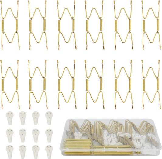 4 Inch Plate Hangers for The Wall Plate Hangers 12Pack Plate Wall Hangers for Display Invisible Decorative Plate Hooks for Hanging Stainless Steel