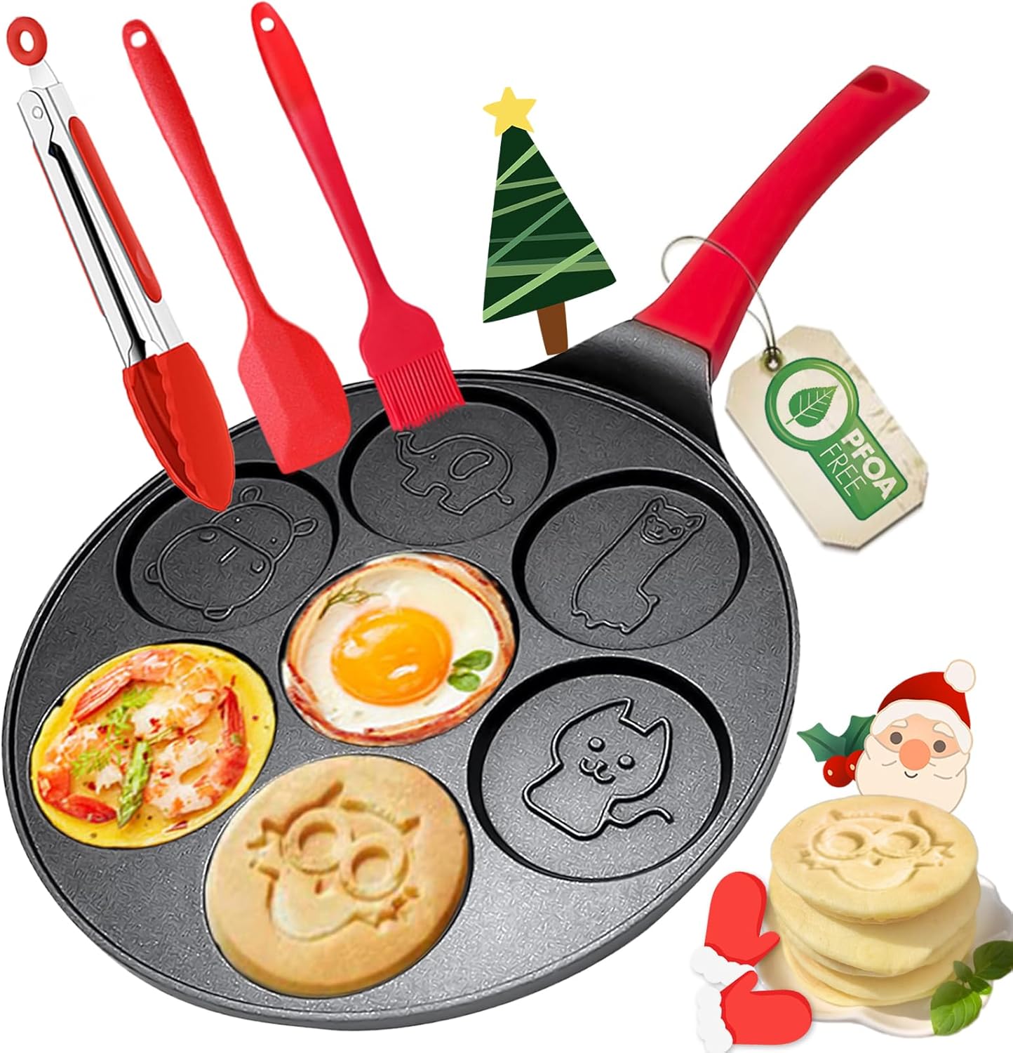 Egg Pan Omelette Pan Pancake Pan Maker Nonstick Egg Cooker Skillet for Pancakes Cookies Burgers Breakfast Pan