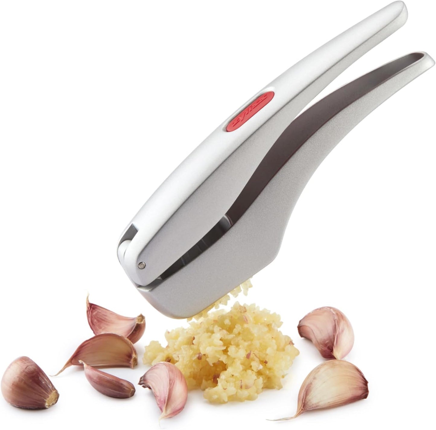Zyliss Susi 3 Garlic Press - Aluminium Press with Built-In Cleaning Tool - Garlic Crusher, Mincer & Peeler for Unpeeled Cloves
