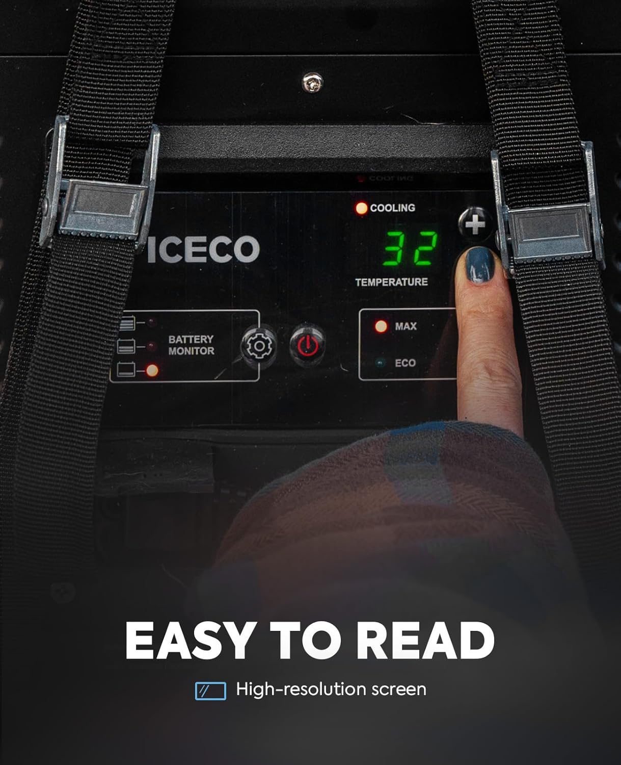 ICECO VL35 ProS 12V Refrigerator, 37 Qt Portable Freezer, Compact Metal Car Fridge Powered by SECOP, DC 12/24V, AC 110-240V, 0℉-50℉, Compressor Electric Cooler for Travel Camping Road Trip Truck