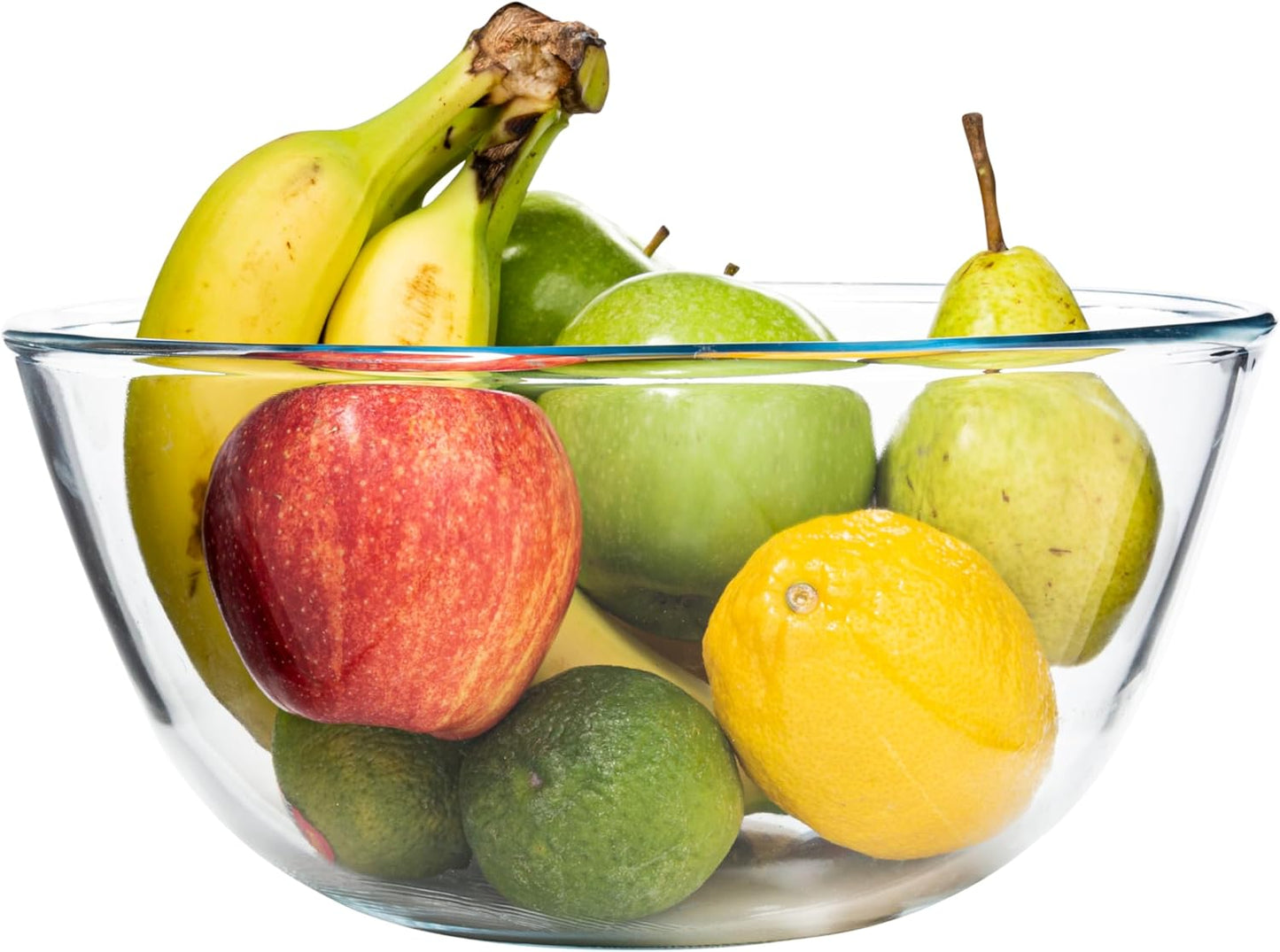 SIMAX Large Glass Mixing Bowl, 3.6 Qt Large Glass Bowl, Oven Safe Bowls, Borosilicate Glass Serving Bowls, Big Clear Glass Mixing Bowls for Cooking, Baking, Salad and Bread