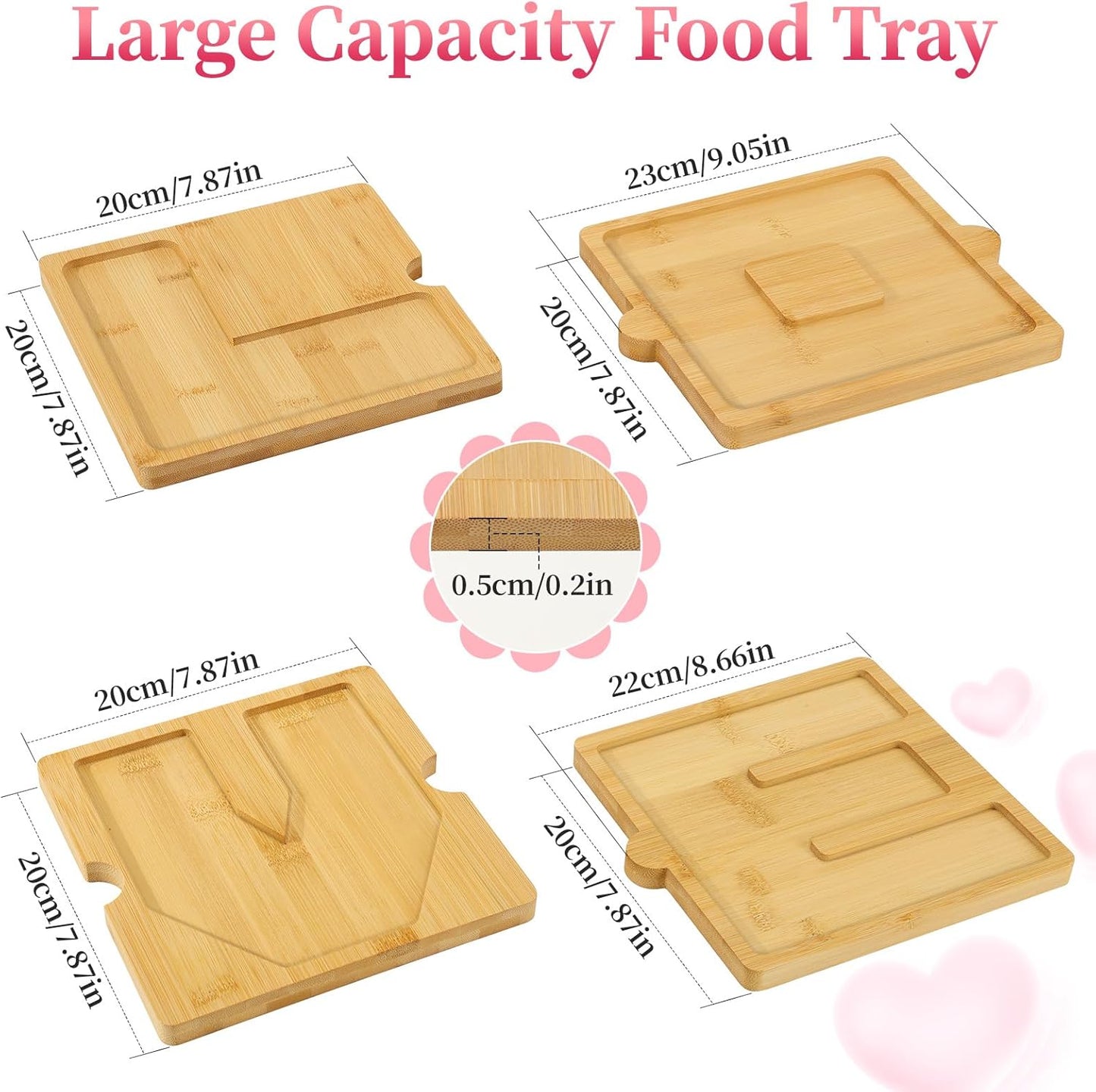 4PCS Charcuterie Letter L O V E Fillable Trays, Letter Trays for Food, Wood Letter Charcuterie Board Candy Tray for Wedding Party, Kitchen Decor