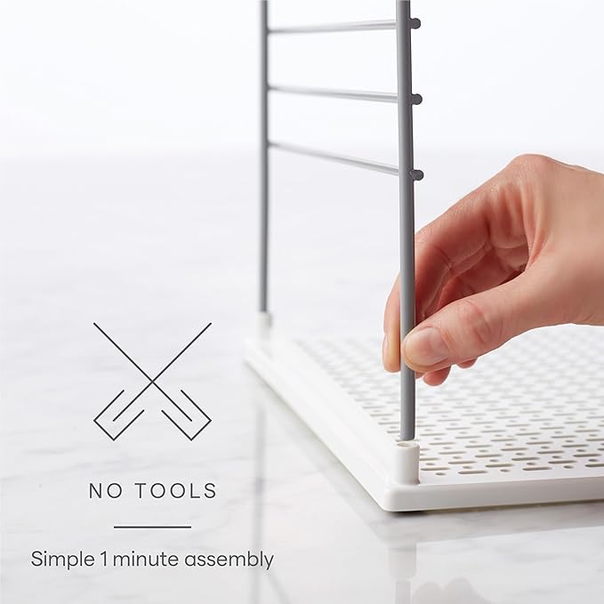 YouCopia UpSpace Cabinet Box Organizer, Adjustable Kitchen and Pantry Shelf for Plastic Wrap and Foil Storage, Large