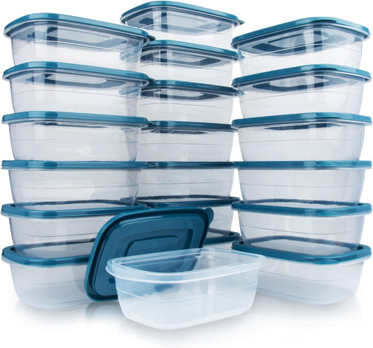 20PCS Rectangle Plastic Portion Box Sets with Lids.Food Storage Box,Container Sets,Food Storage,Food Containers,Plastic Container,use for School,Work and Travel,0.53 Quarts Per Box.