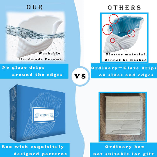 Ceramic Conch Shell Jewelry Tray - White Shell Jewelry Holder - Trinket Dish - Earring Ring Dish Holder - Key Bowl - Christmas Room - Ocean Coastal Decor