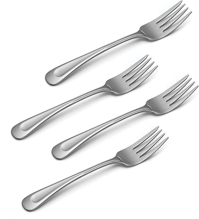 Oneida Satin Sand Dune Everyday Flatware Salad Forks, Set of 4
