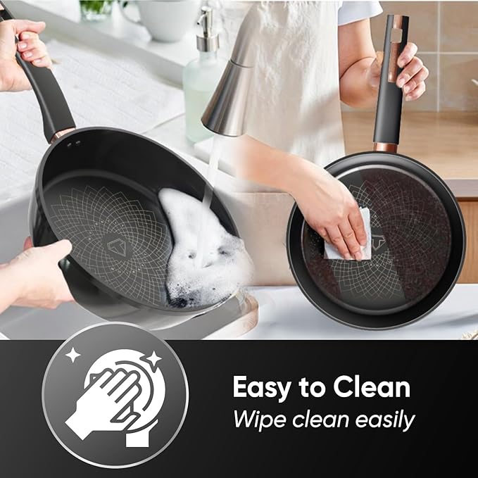 Sunhouse Aluminum Frying Pan (Titanium, 8 Inch)