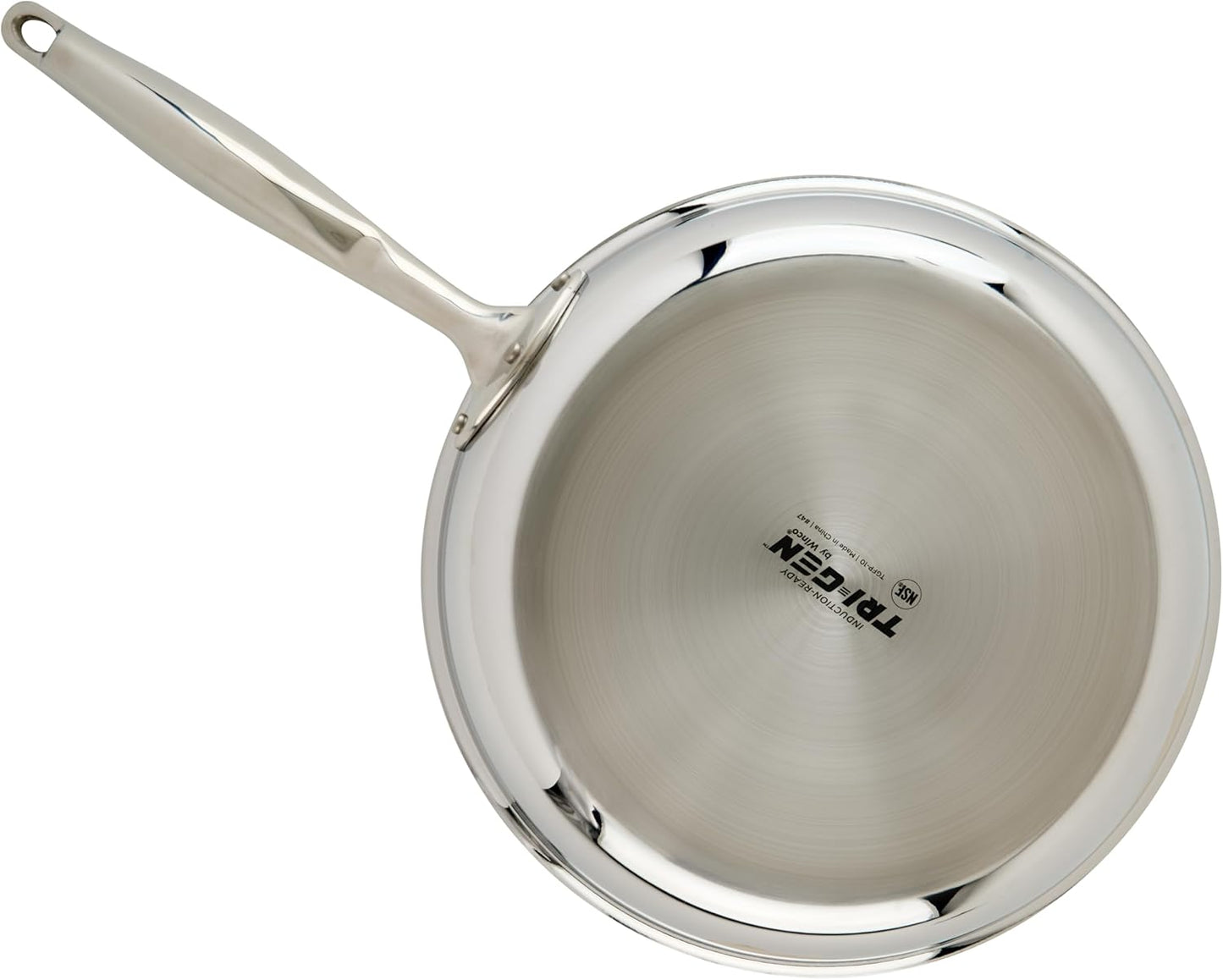 WINCO Tri-Ply Frying Pan, Silver